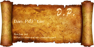 Dan Péter névjegykártya
